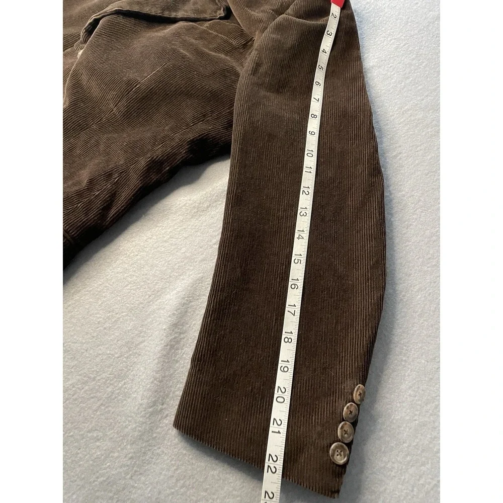 Lands End corduroy‎ blazer sport coat 38 reg  Dark brown classic retro preppy